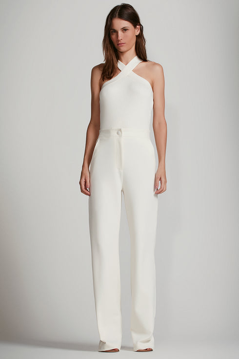 BLUSA TRICÔ FRENTE ÚNICA OFF WHITE