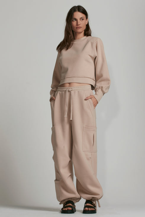 CALÇA MAXI CARGO BEGE