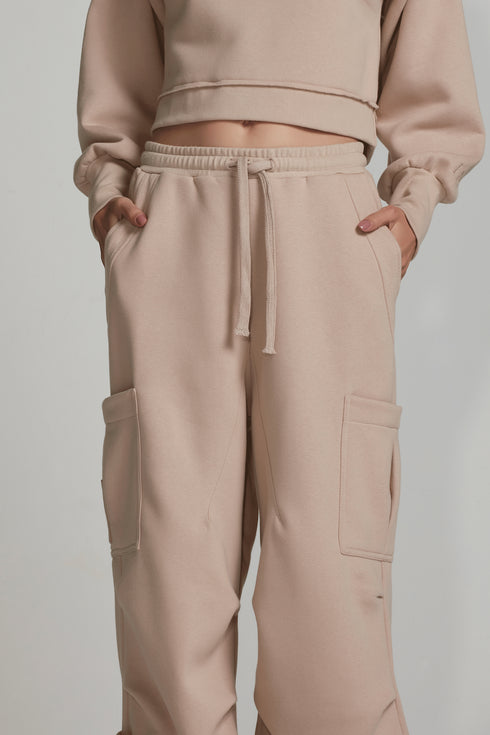 CALÇA MAXI CARGO BEGE