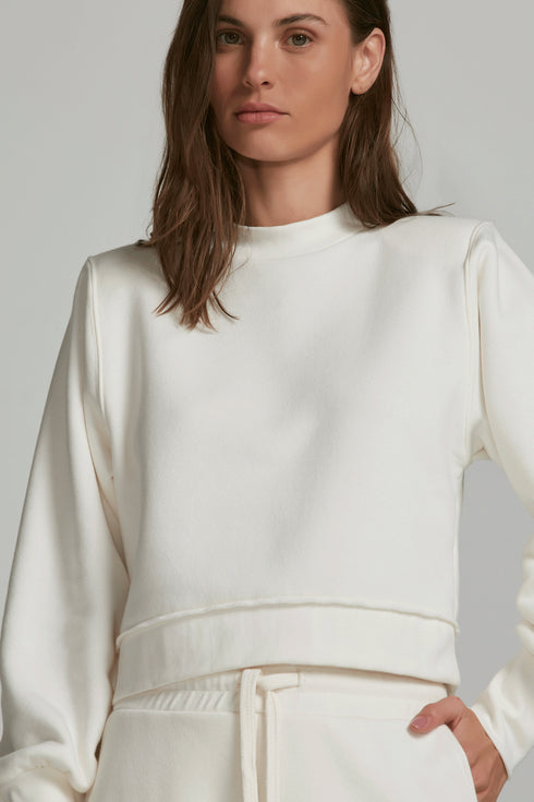 BLUSA GOLA ALTA OFF WHITE