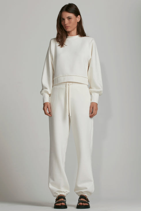 BLUSA GOLA ALTA OFF WHITE