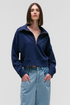BLUSA GOLA ALTA ZÍPER MARINHO