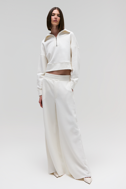 BLUSA GOLA ALTA ZÍPER OFF WHITE