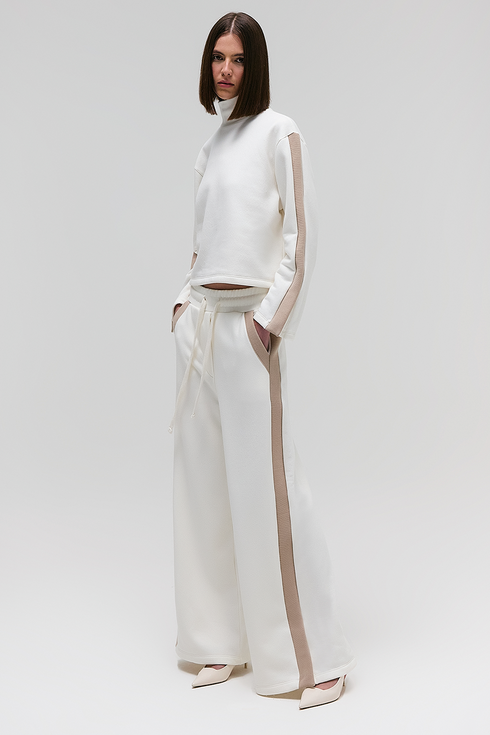 CALÇA BICOLOR OFF WHITE
