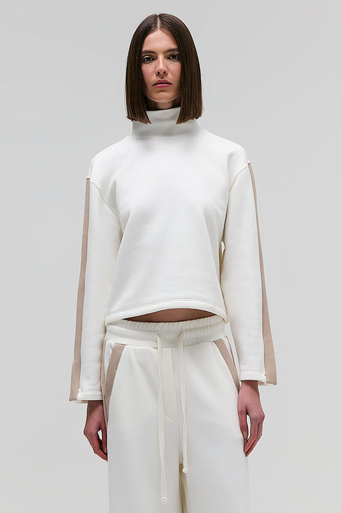 BLUSA BICOLOR OFF WHITE