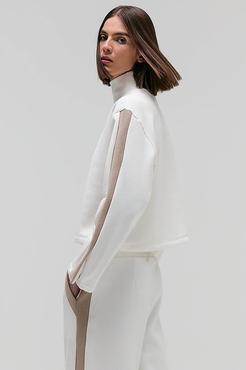 BLUSA BICOLOR OFF WHITE