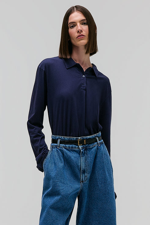BLUSA POLO MARINHO