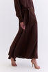 SAIA LINHO COM SARJA MARROM