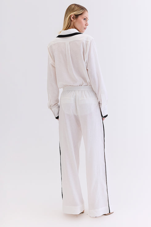 CALÇA RECORTE LINHO BRANCO