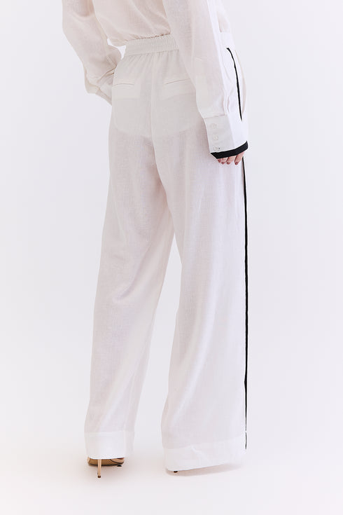 CALÇA RECORTE LINHO BRANCO