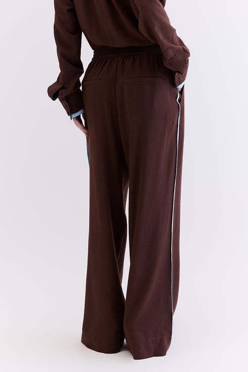 CALÇA RECORTE LINHO MARROM