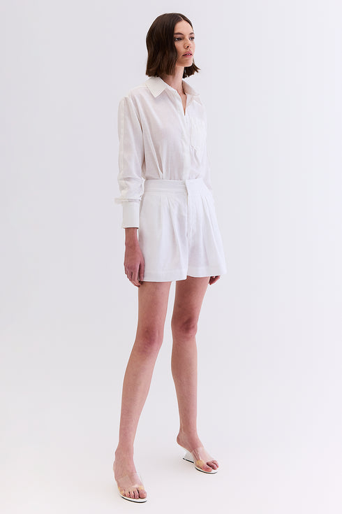 CAMISA LINHO COM SARJA BRANCO