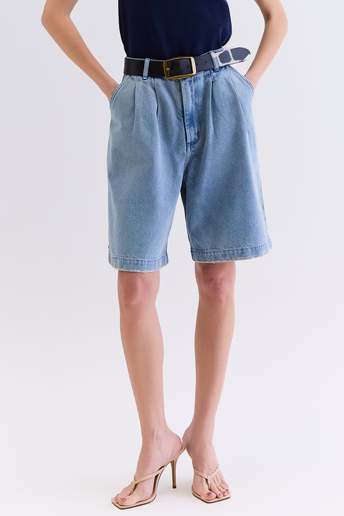 BERMUDA JEANS AZUL CLARO