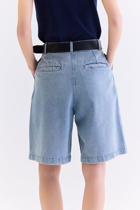 BERMUDA JEANS AZUL CLARO