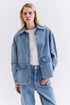 CAMISA AMPLA BOLSOS AZUL CLARO