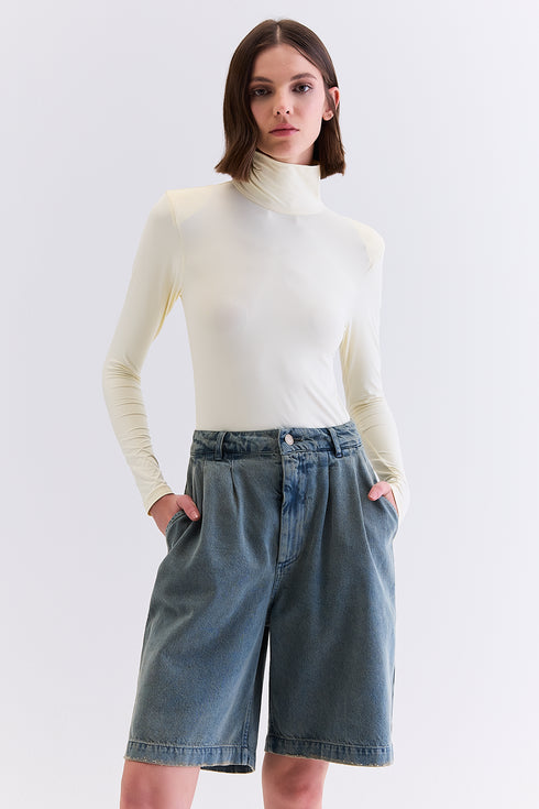 BLUSA FLUIDA MANGA LONGA OFF WHITE