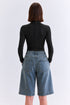 BLUSA FLUIDA MANGA LONGA PRETO