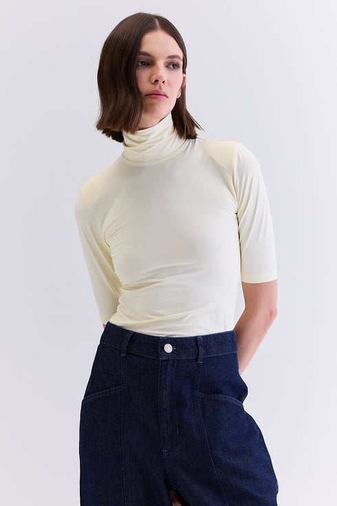 BLUSA FLUIDO MANGA CURTA OFF WHITE