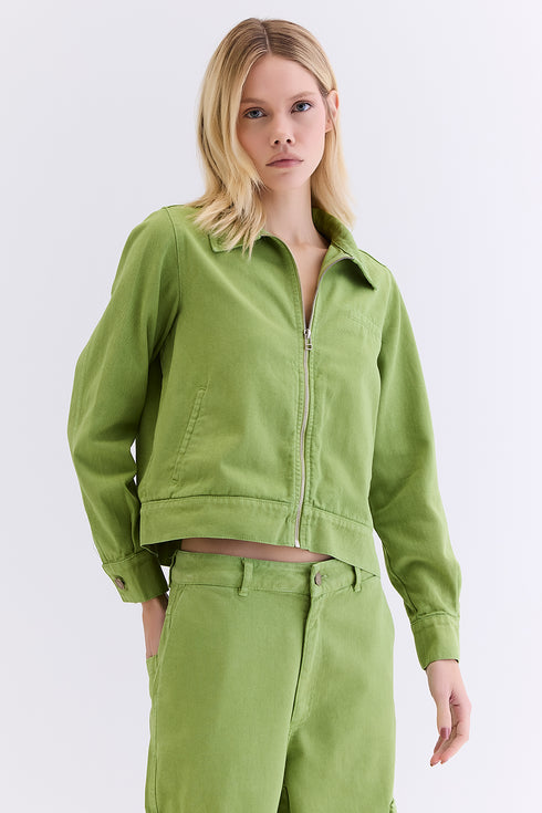 JAQUETA BOMBER SARJA VERDE