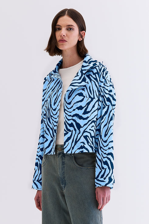 JAQUETA ESTAMPADA MARINHO/AZUL CLARO