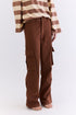 CALÇA CARGO AMPLA CHOCOLATE