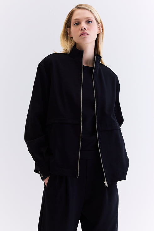 CASACO MANGA AMPLA PRETO