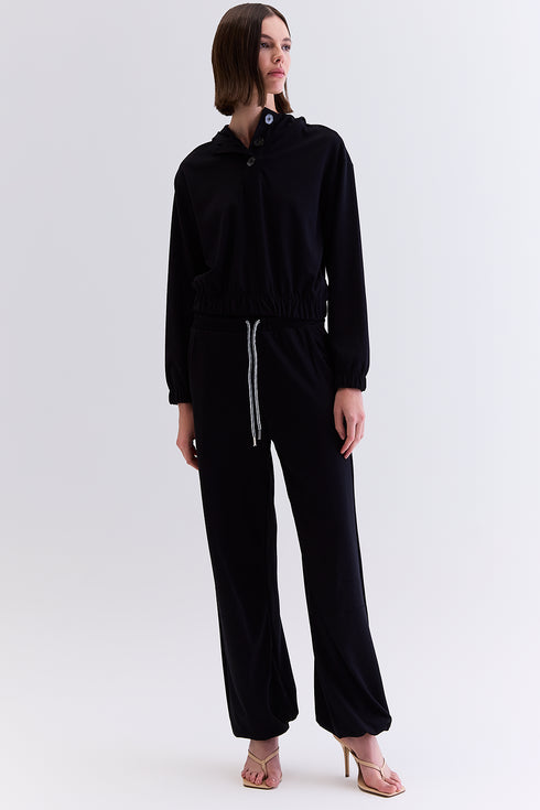 CALÇA AJUSTE NA BARRA PRETO