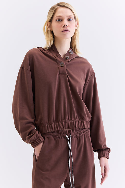 HOODIE COM CAPUZ CHOCOLATE