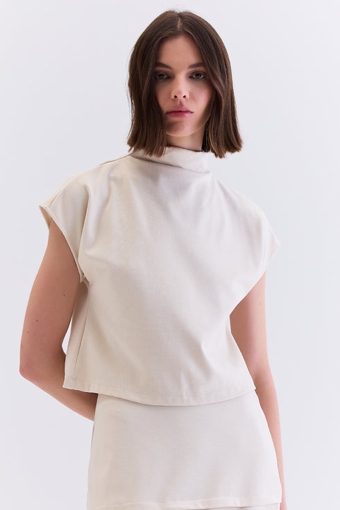 BLUSA GOLA ALTA NATURAL