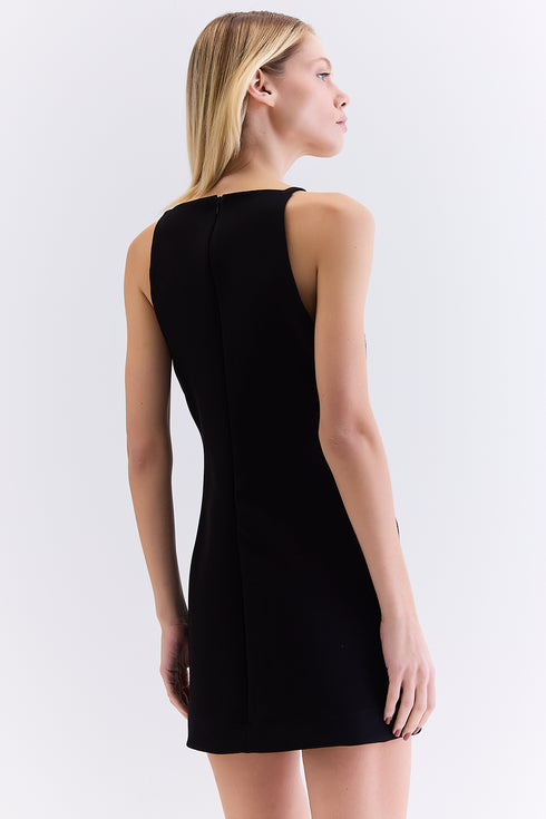 VESTIDO CURTO ALFAIATARIA PRETO