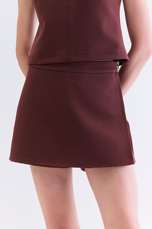 SHORTS SAIA ALFAIATARIA CHOCOLATE