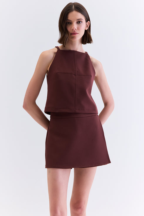 SHORTS SAIA ALFAIATARIA CHOCOLATE