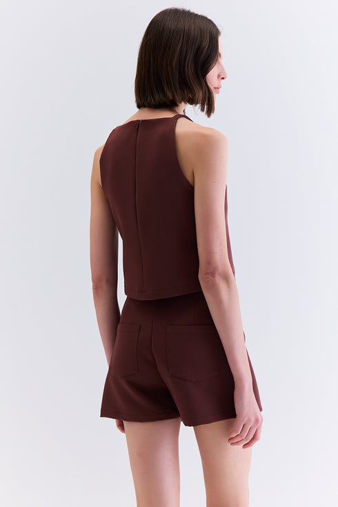 SHORTS SAIA ALFAIATARIA CHOCOLATE