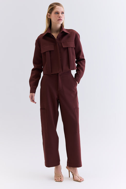 CALÇA ALFAIATARIA BOLSO CHOCOLATE