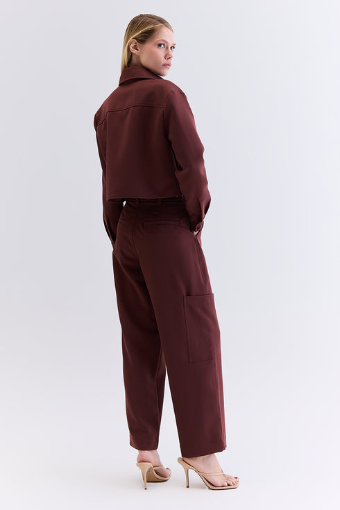 CALÇA ALFAIATARIA BOLSO CHOCOLATE