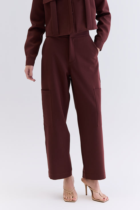 CALÇA ALFAIATARIA BOLSO CHOCOLATE