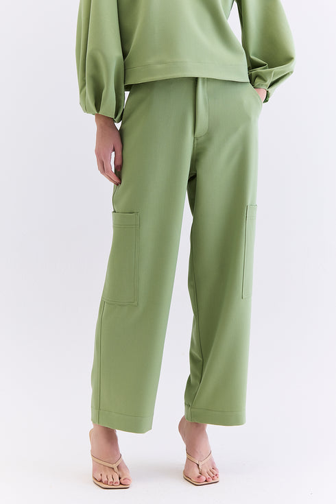 CALÇA ALFAIATARIA BOLSO MATCHA