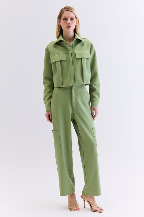 CALÇA ALFAIATARIA BOLSO MATCHA