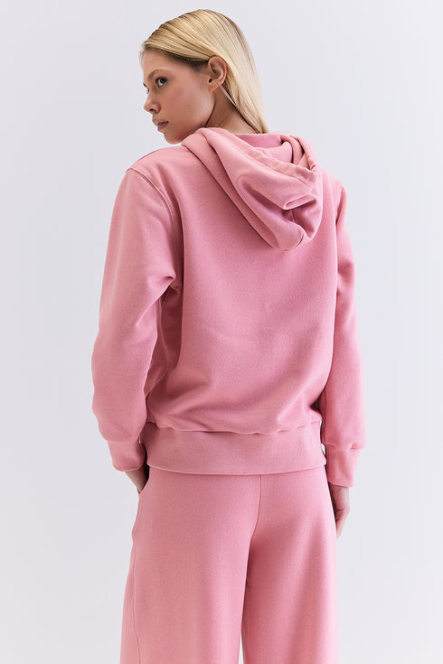 HOODIE GOLA ALTA ROSA