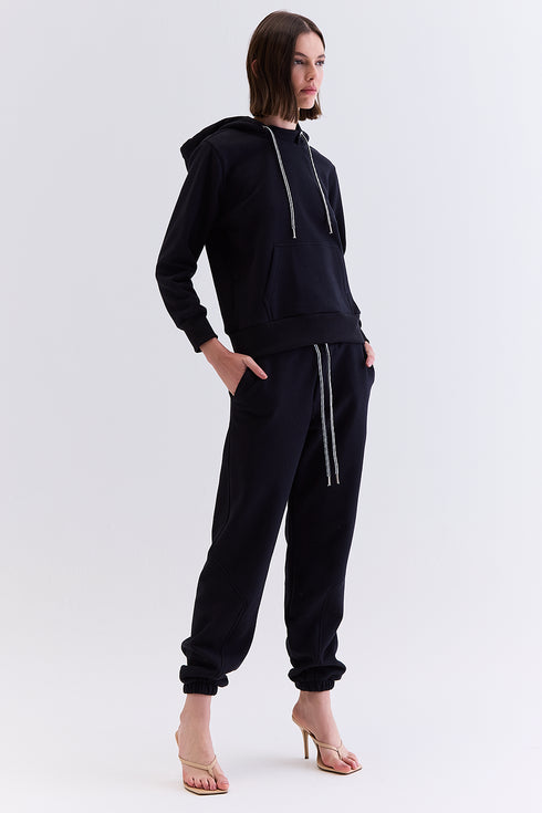 HOODIE GOLA ALTA PRETO