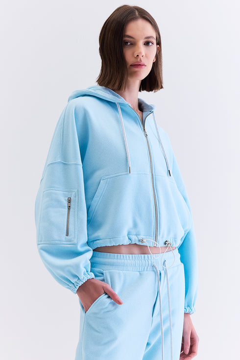 MAXI JACKET AZUL CLARO