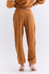 CALÇA JOGGER RECORTES CARAMELO