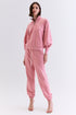 CALÇA JOGGER RECORTES ROSA