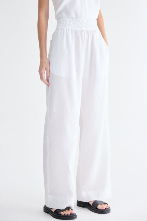CALÇA PANTALONA ELÁSTICO BRANCO