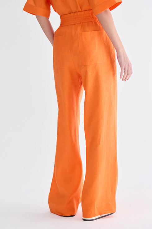 CALÇA PANTALONA ELÁSTICO LARANJA