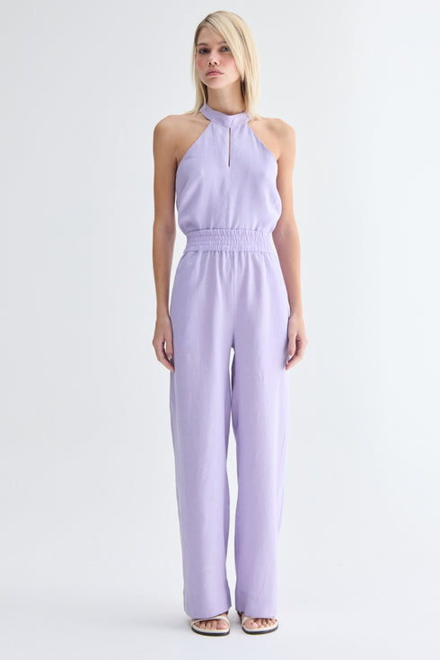 CALÇA PANTALONA ELÁSTICO LILAS