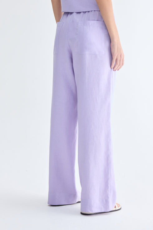 CALÇA PANTALONA ELÁSTICO LILAS