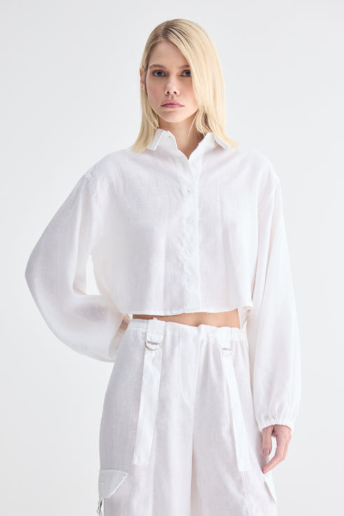 CAMISA MANGAS BUFANTE BRANCO