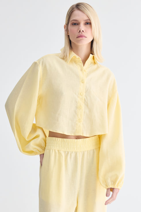 CAMISA MANGAS BUFANTE AMARELO