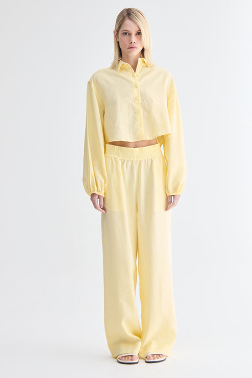 CAMISA MANGAS BUFANTE AMARELO